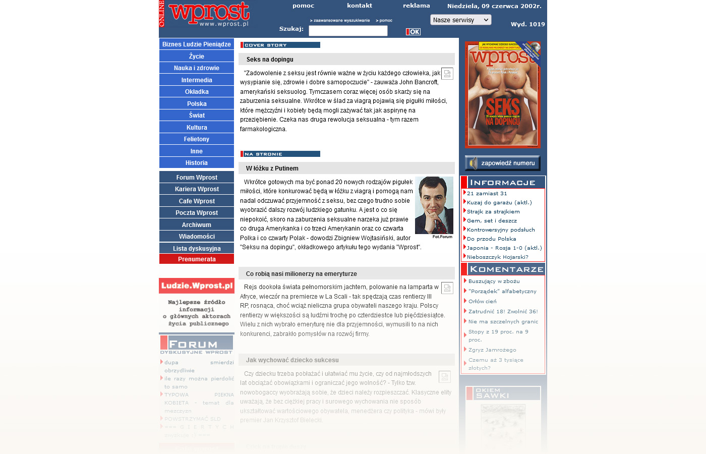 Strona główna Wprost Online – 2002r.