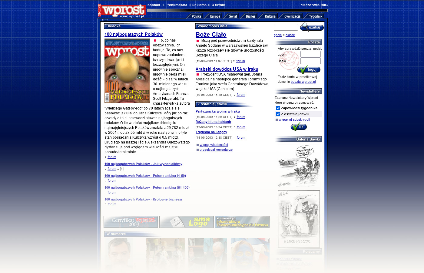 Strona główna Wprost Online – 2003r.