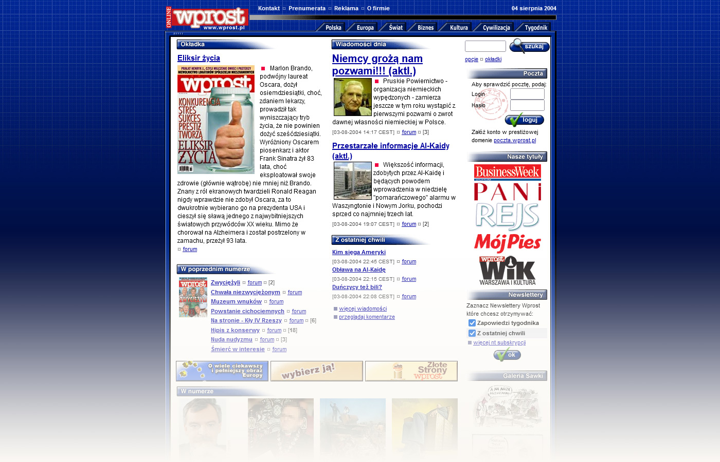 Strona główna Wprost Online – 2004r.