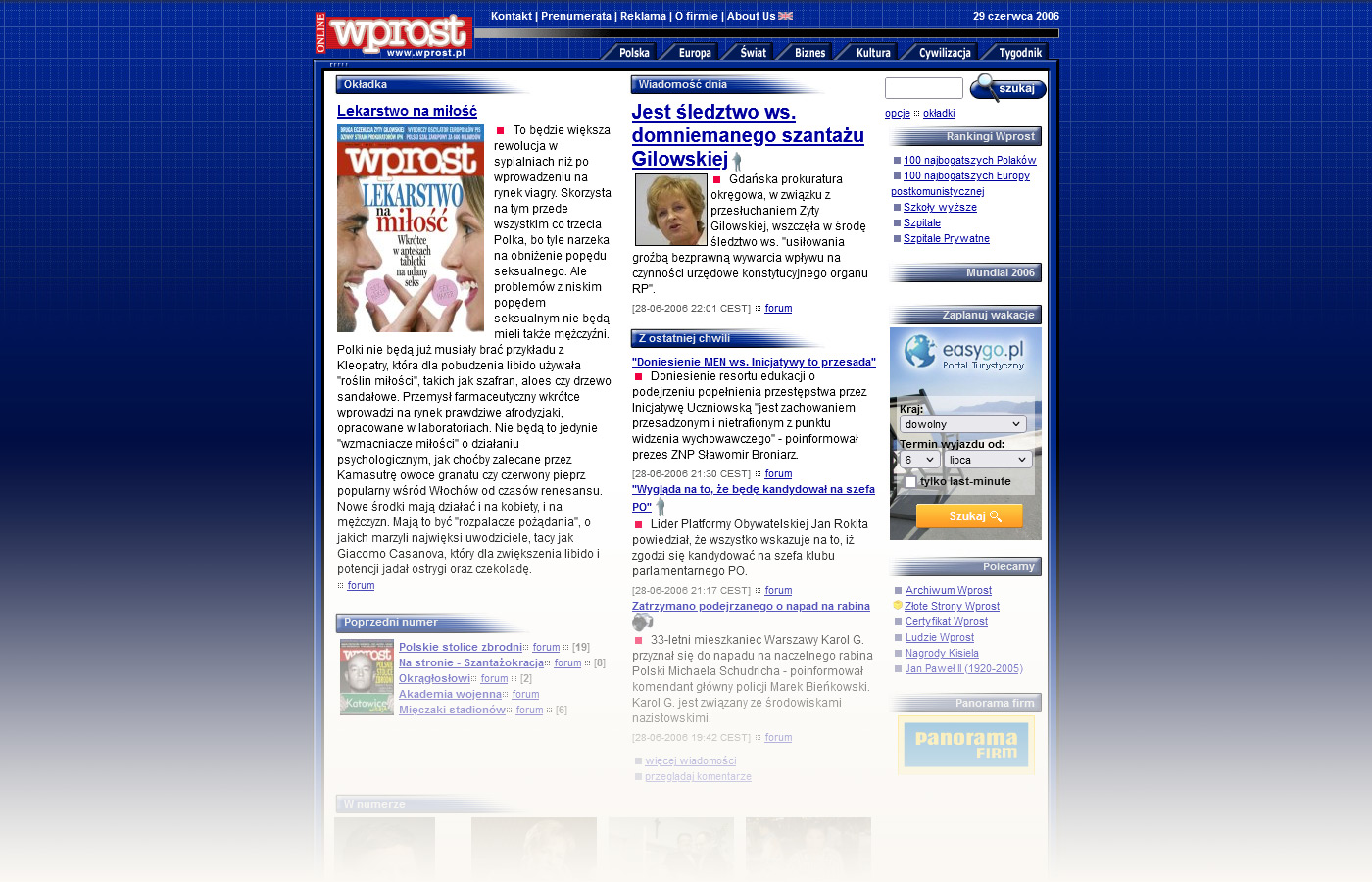 Strona główna Wprost Online – 2006r.