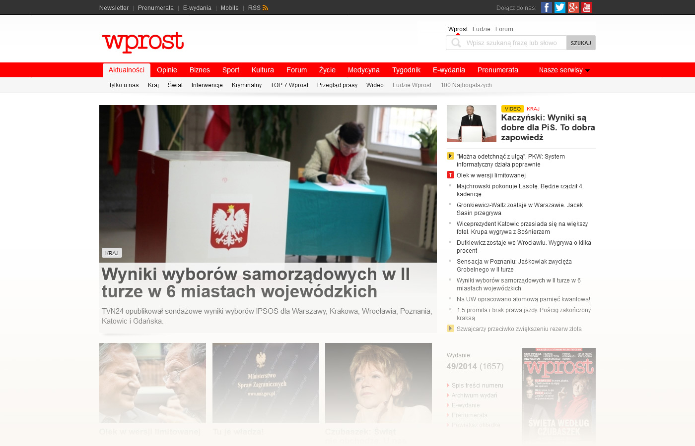 Strona główna Wprost.pl – 2014r.