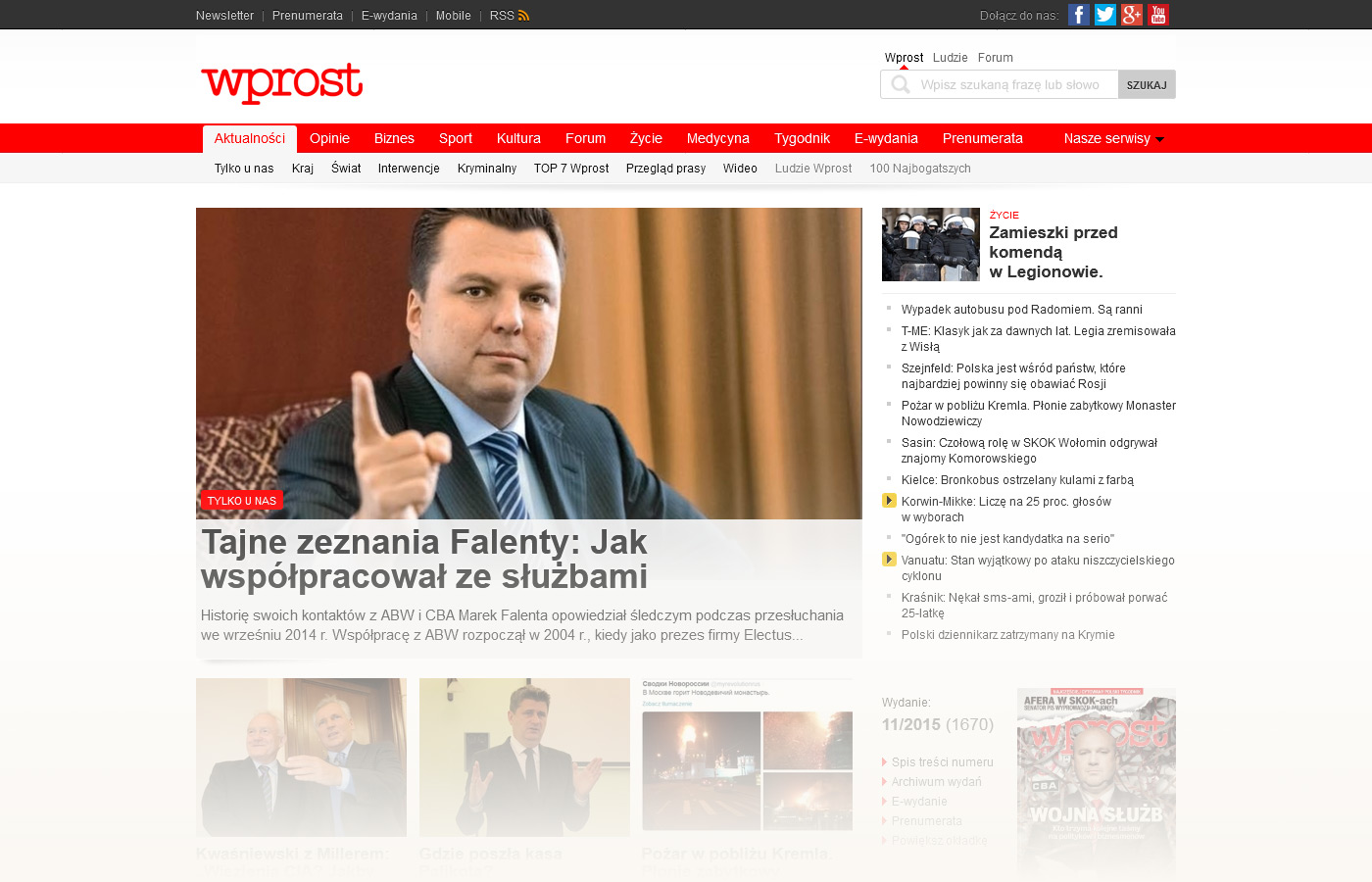 Strona główna Wprost.pl – 2015r.