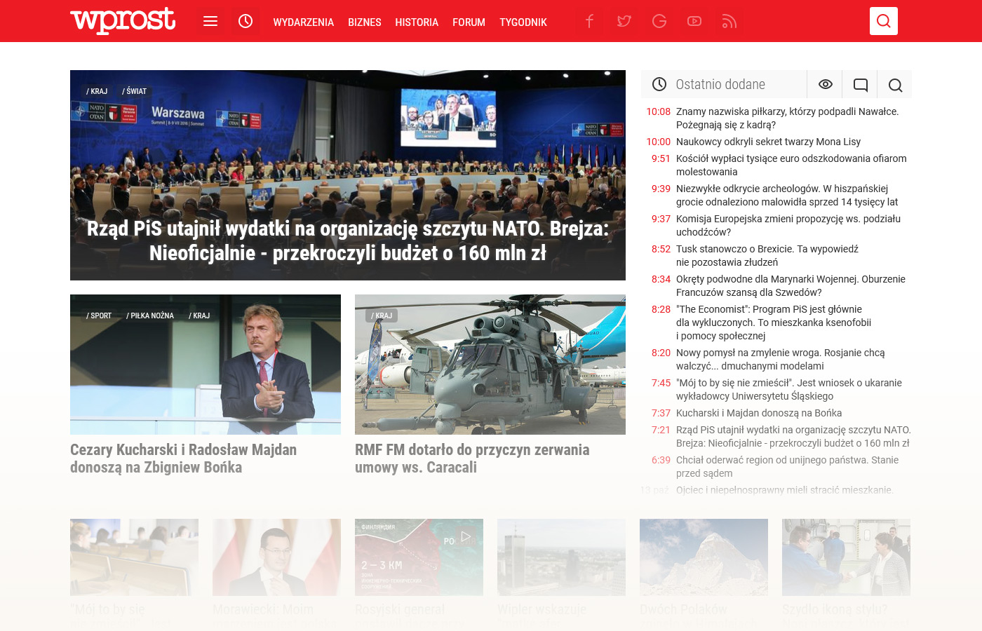 Strona główna Wprost.pl – 2016r.